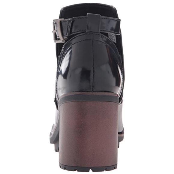 NIB Black Boxed In Rugged Sole Ankle Boots - Picture 6 of 7